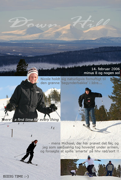 Mic & Nic samt Lotte brugte hele dagen p ski i Idre...